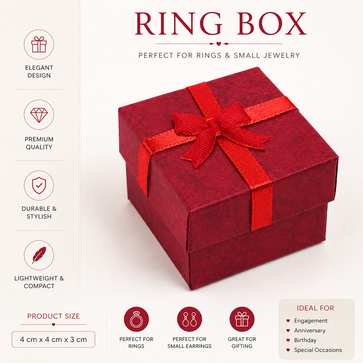 Paper Box Jewelry Packaging Box Multi-color Earrings Ring