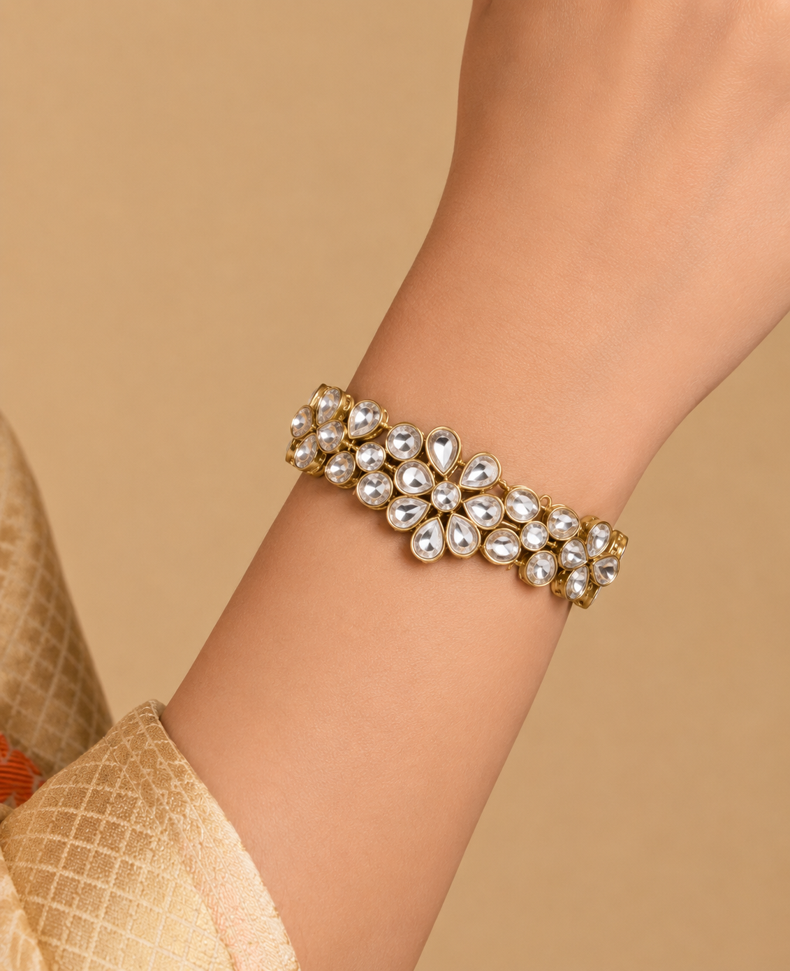 Gold Plated Semi Bridal Necklace Combo