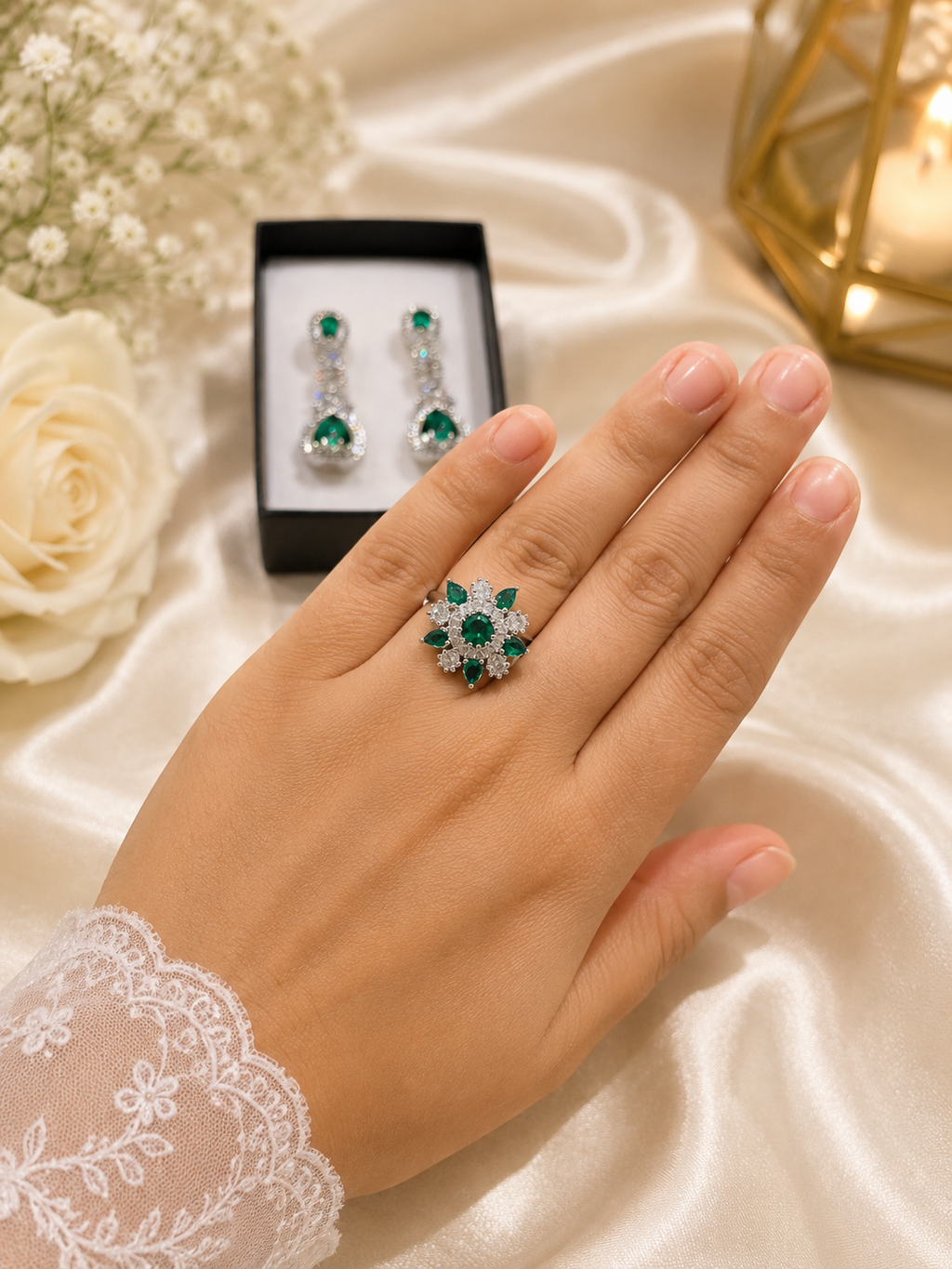 Emerald Green Luxury Jewellery Gift Set