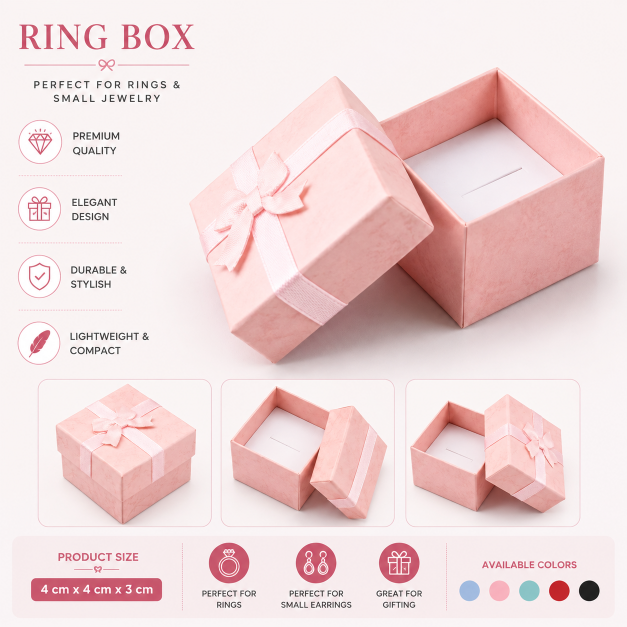 Paper Box Jewelry Packaging Box Multi-color Earrings Ring