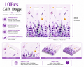 Lavender Butterfly Gift Bags 10 Pieces Pack