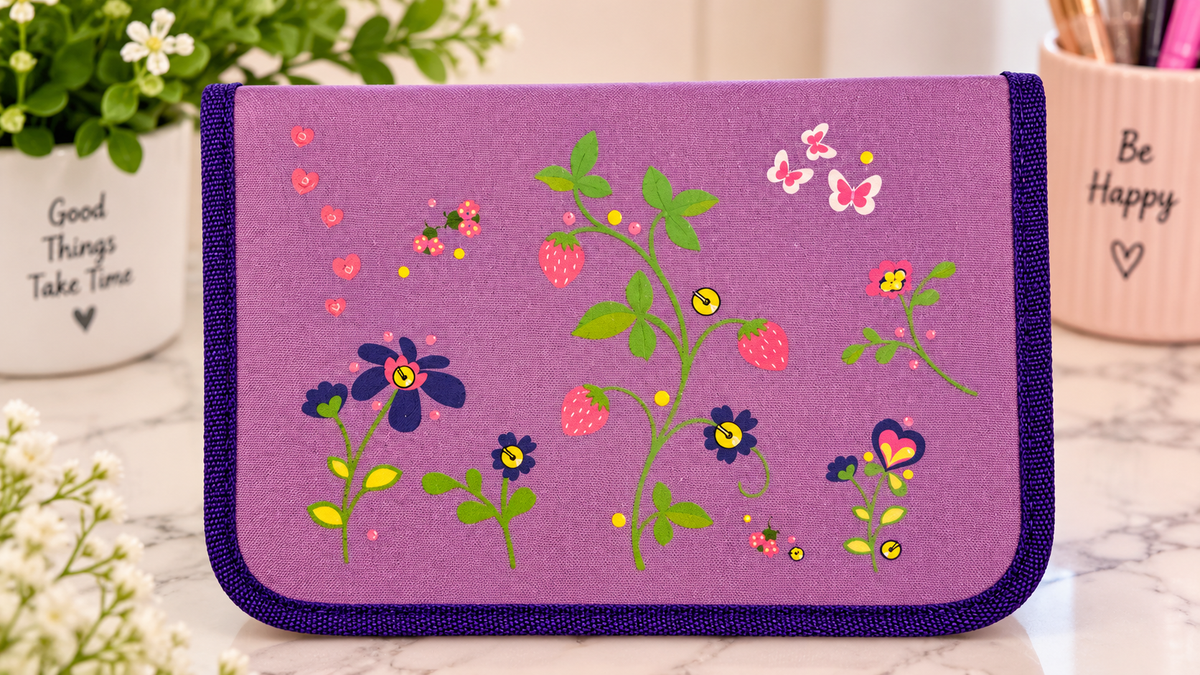 Herlitz Purple Pencil Case