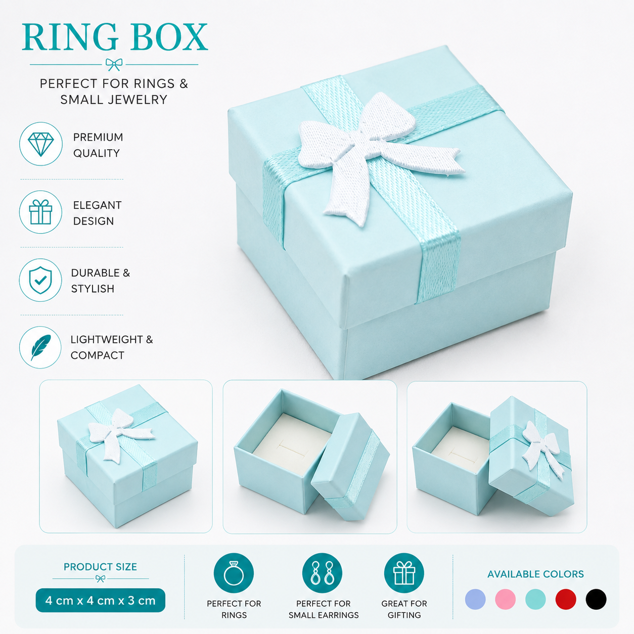 Paper Box Jewelry Packaging Box Multi-color Earrings Ring
