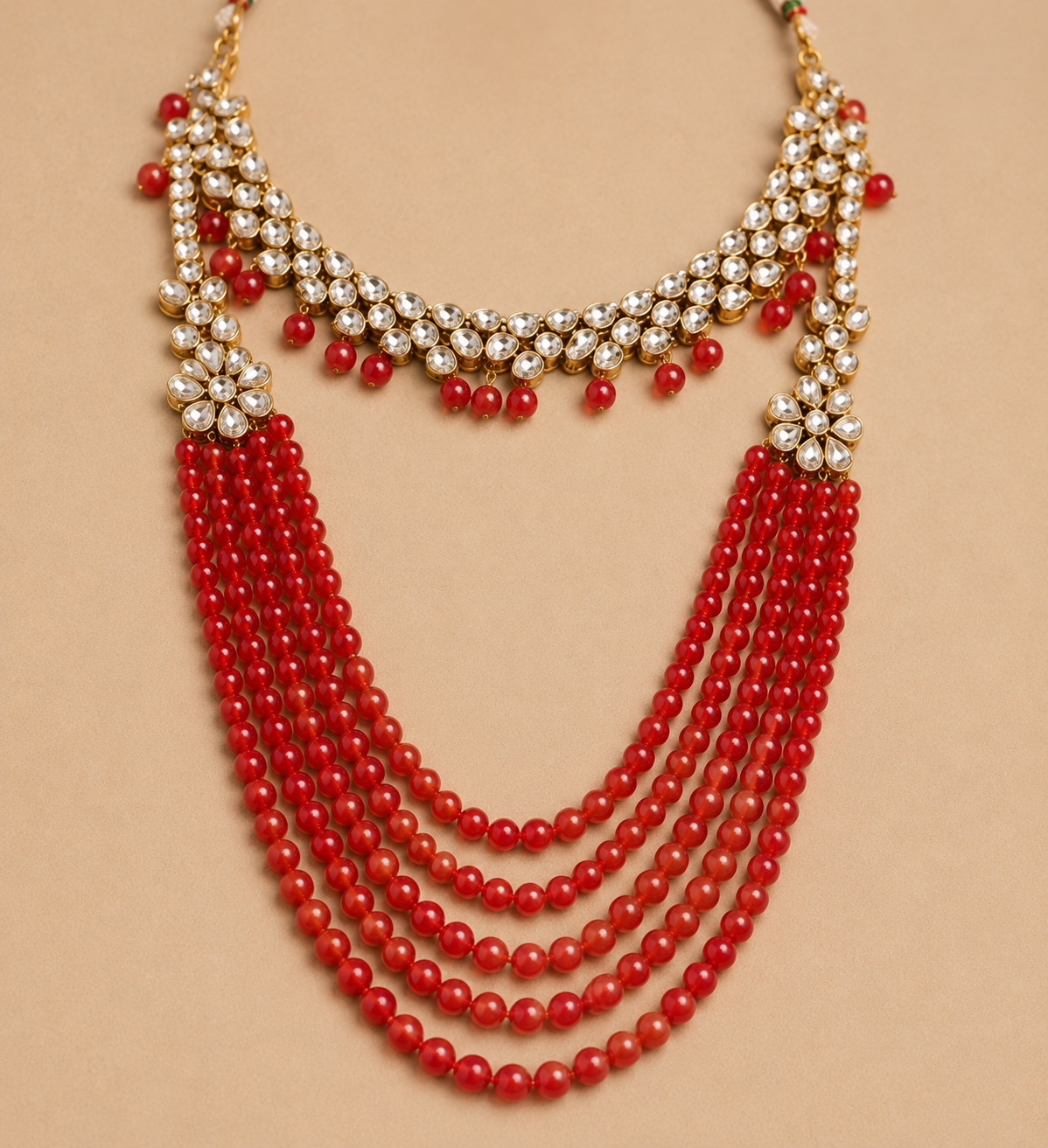 Gold Plated Semi Bridal Necklace Combo