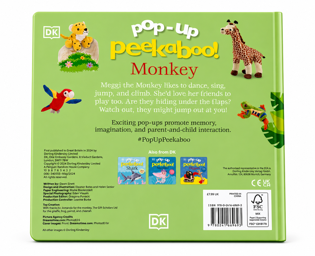 Pop-Up Peekaboo Monkey | Interactive Baby Book (1–3 Years)