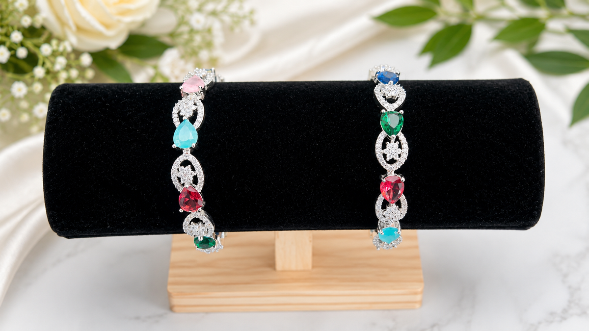 Premium A.D Multi Stone Bangles