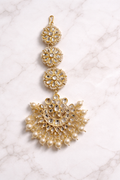 Traditional Chandbali Kundan Maang Tikka