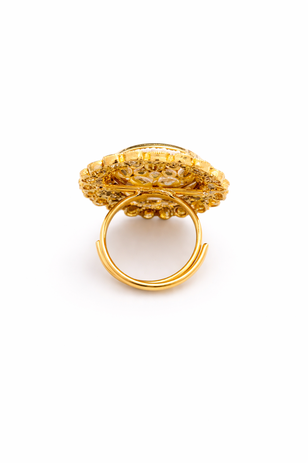 Indian Traditional Pachi Kundan Rings