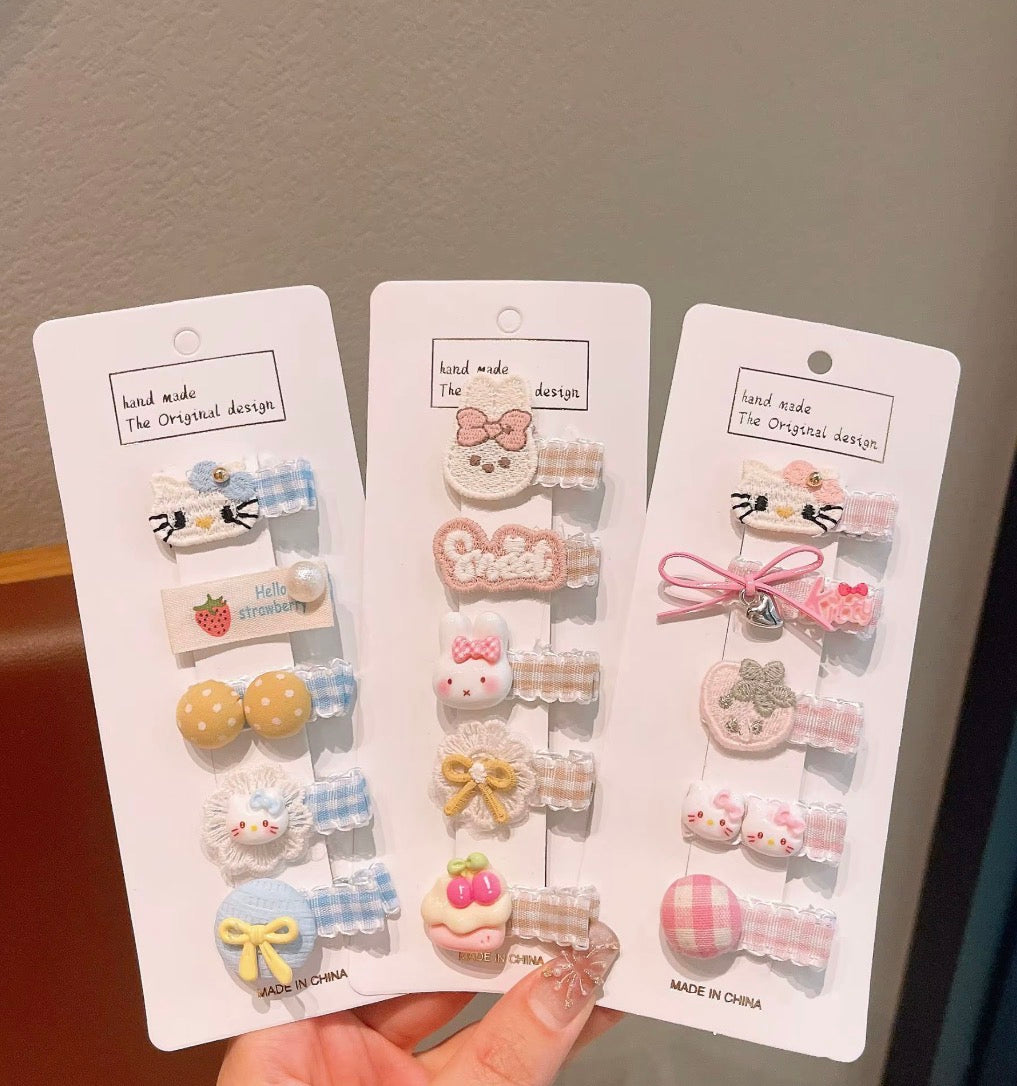 Cute Kids Hair Clips Set