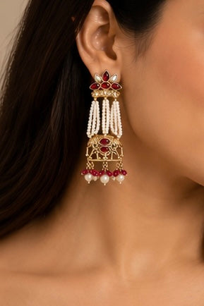 Traditional Indian Bridal Necklace Set with Matching Earrings & Ring