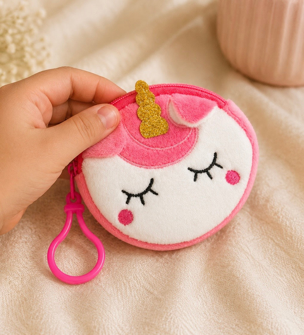 Pink Unicorn Kids Jewellery & Coin Pouch Set