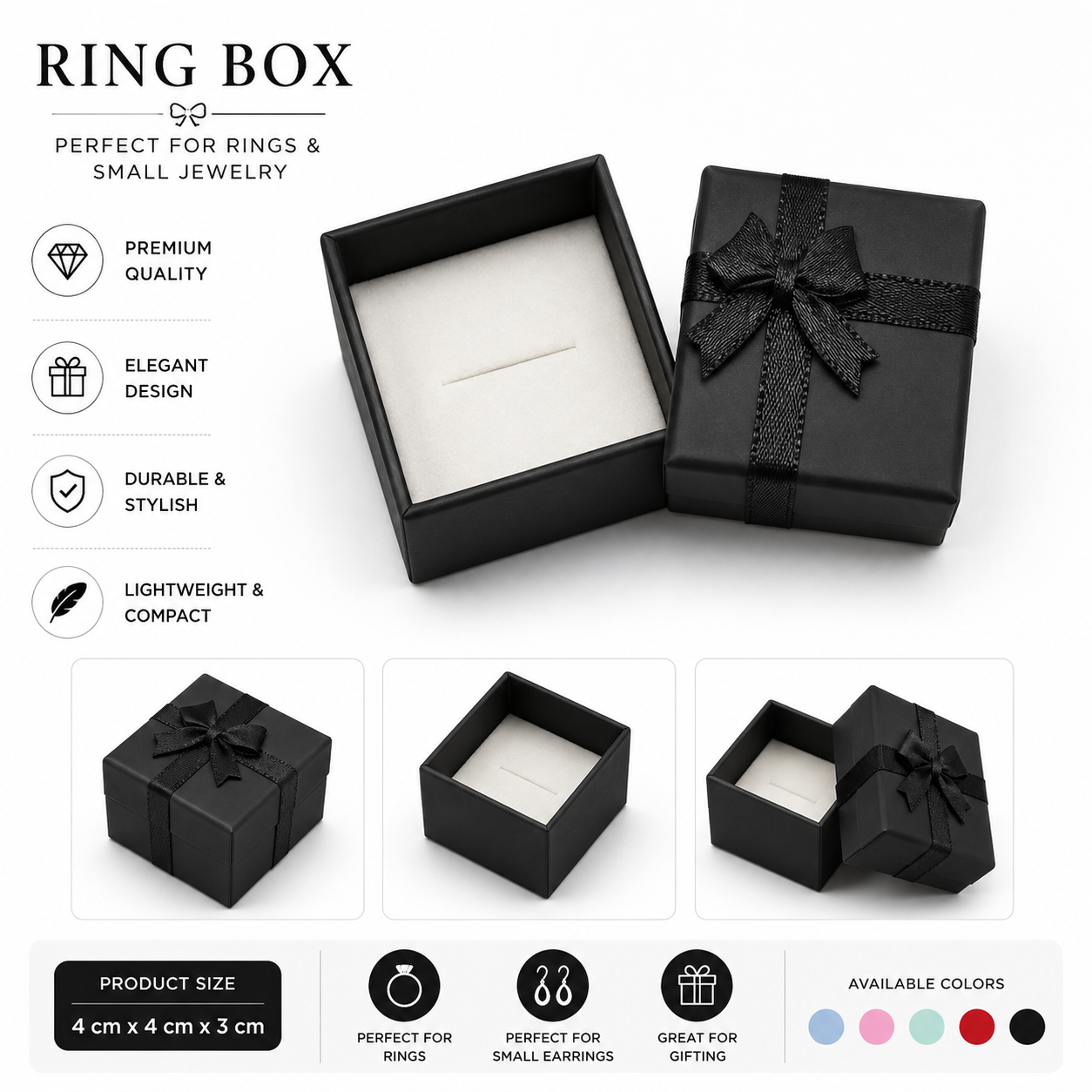 Paper Box Jewelry Packaging Box Multi-color Earrings Ring