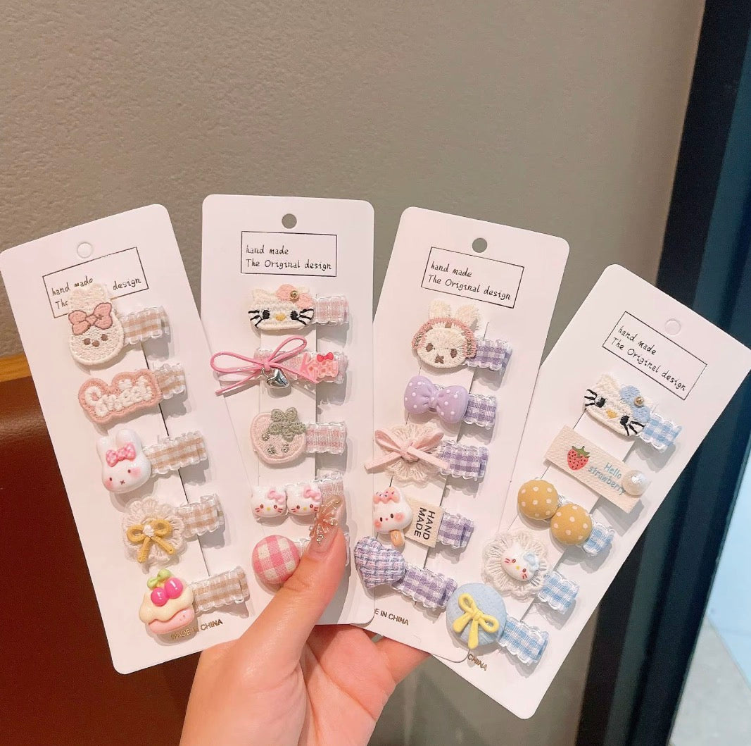 Cute Kids Hair Clips Set