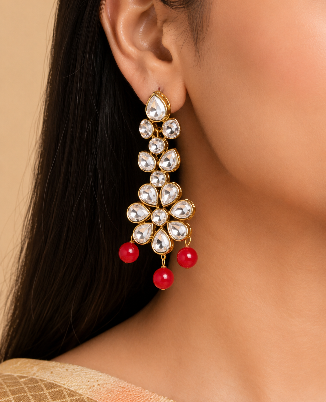 Gold Plated Semi Bridal Necklace Combo