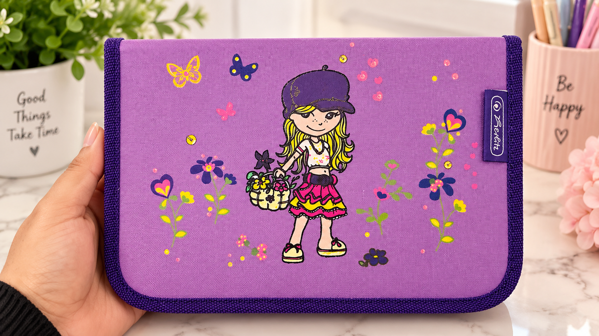 Herlitz Purple Pencil Case
