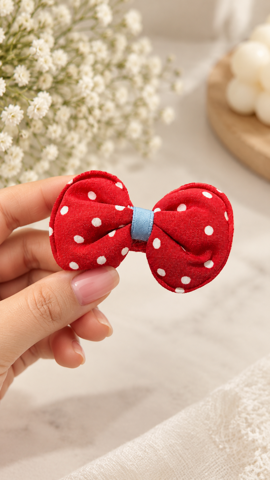 Cute Polka Dots Bow Hair Clips