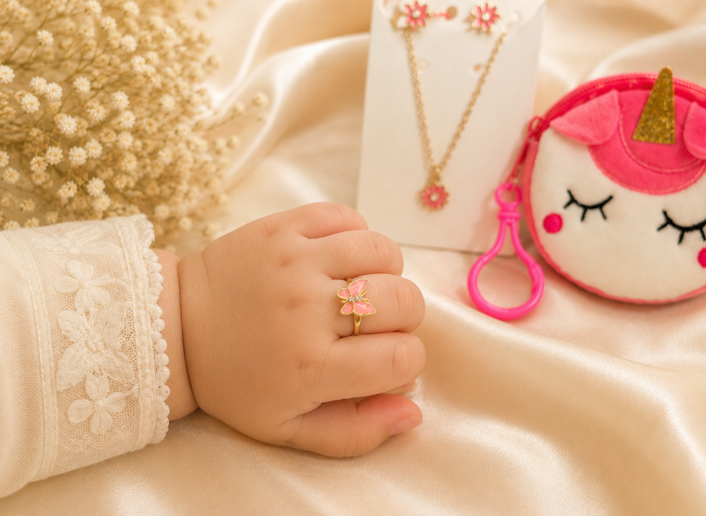 Pink Unicorn Kids Jewellery & Coin Pouch Set
