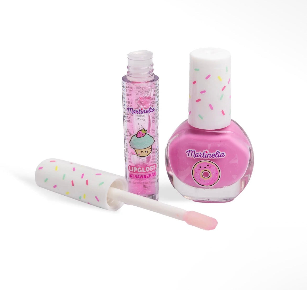 Martinelia Sweet Beauty Combo – Eyeshadow, Lip Gloss & Nail Polish & Ring Set