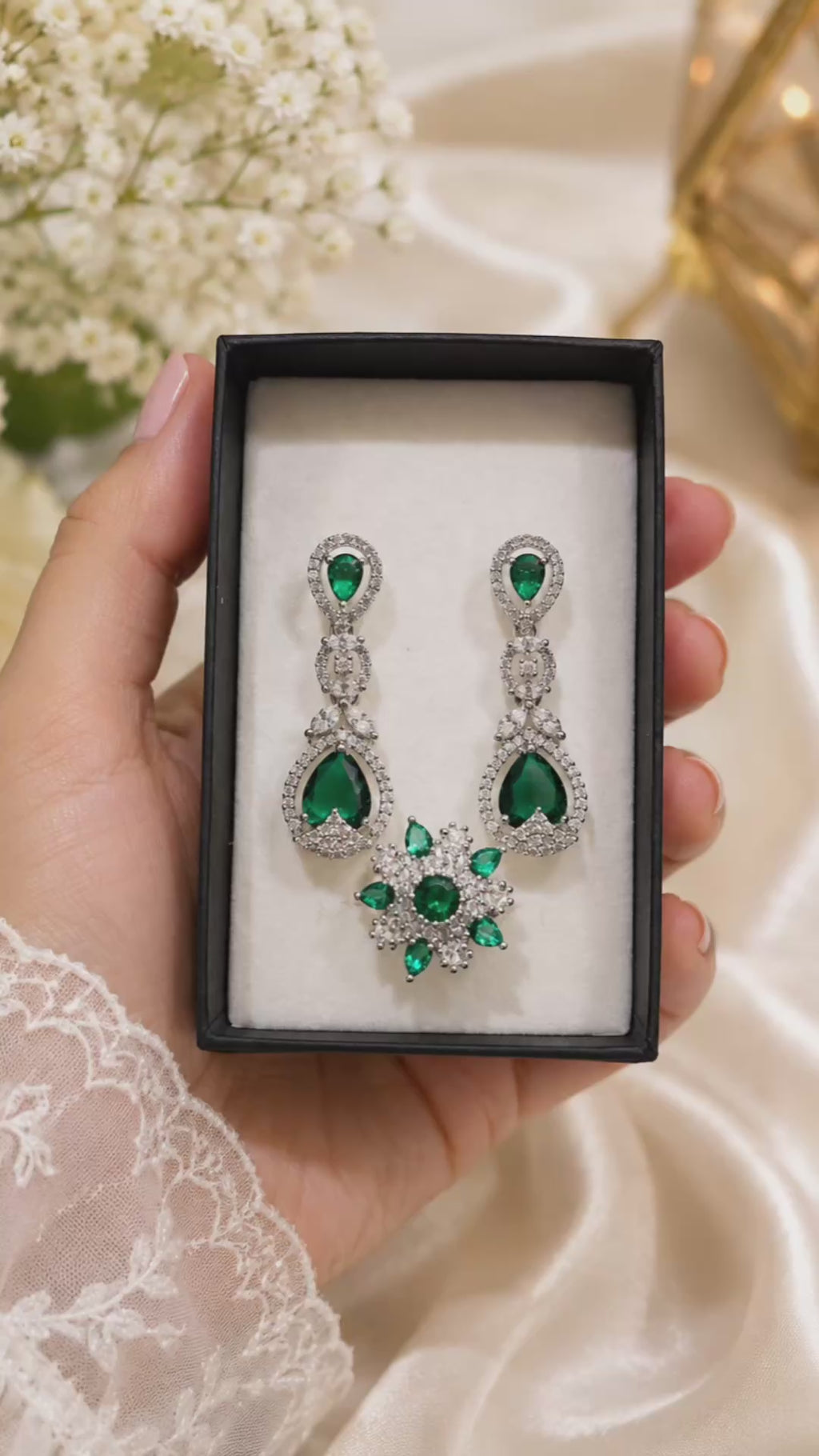 Emerald Green Luxury Jewellery Gift Set
